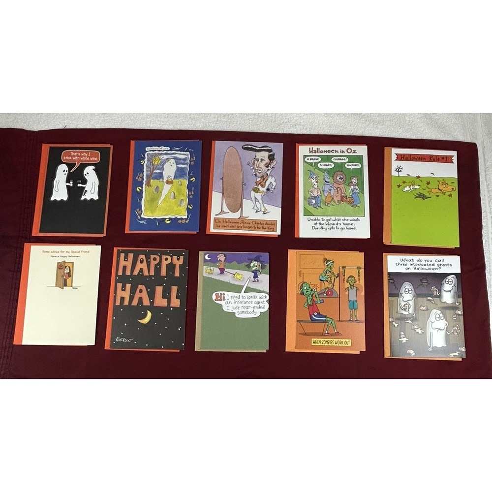 Variety Lot of 10 HALLOWEEN CARDS New w/Envelopes **See Description**
